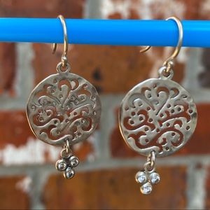 Silpada sterling silver and cz dangle earrings